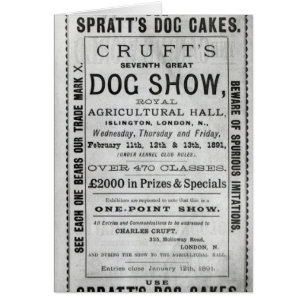 Poster advertising Cruft's Dog Show Cards
