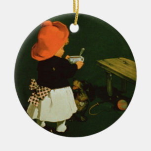 Poster advertising for 'Kathreiner's Malt Coffee' Ceramic Ornament