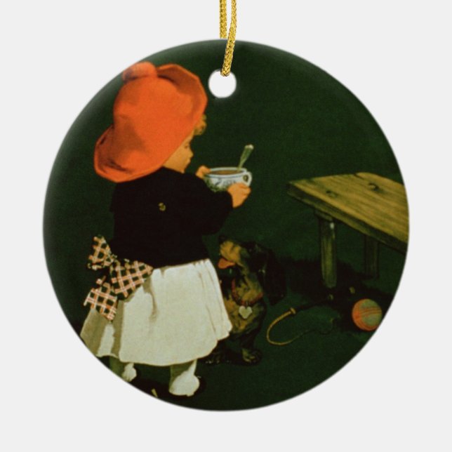 Poster advertising for 'Kathreiner's Malt Coffee' Ceramic Ornament (Front)