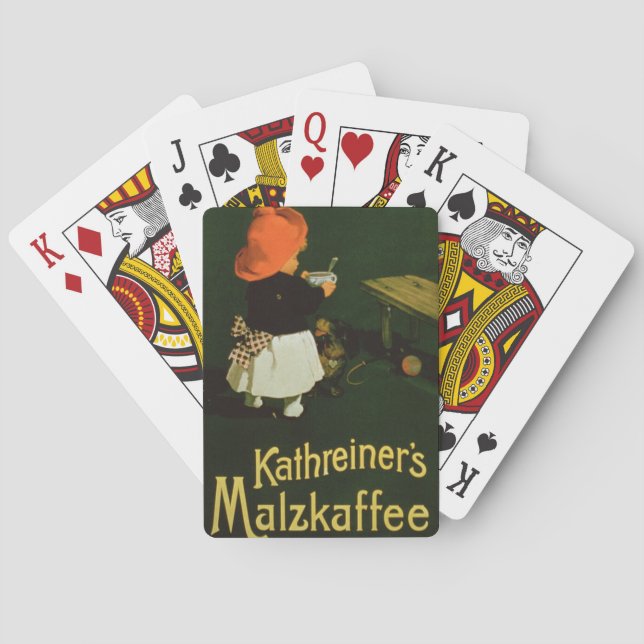 Poster advertising for 'Kathreiner's Malt Coffee' Poker Cards (Back)