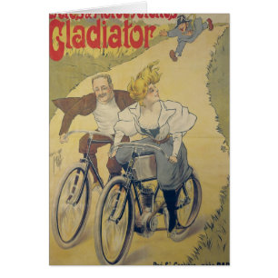 Poster advertising Gladiator bicycles Cards