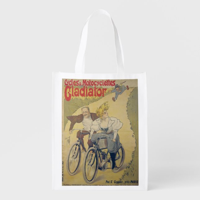 Poster advertising Gladiator bicycles Grocery Bag (Front)