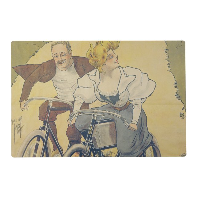 Poster advertising Gladiator bicycles Placemat (Front)
