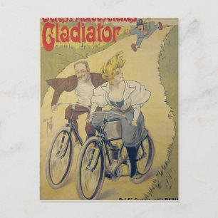 Poster advertising Gladiator bicycles Postcard