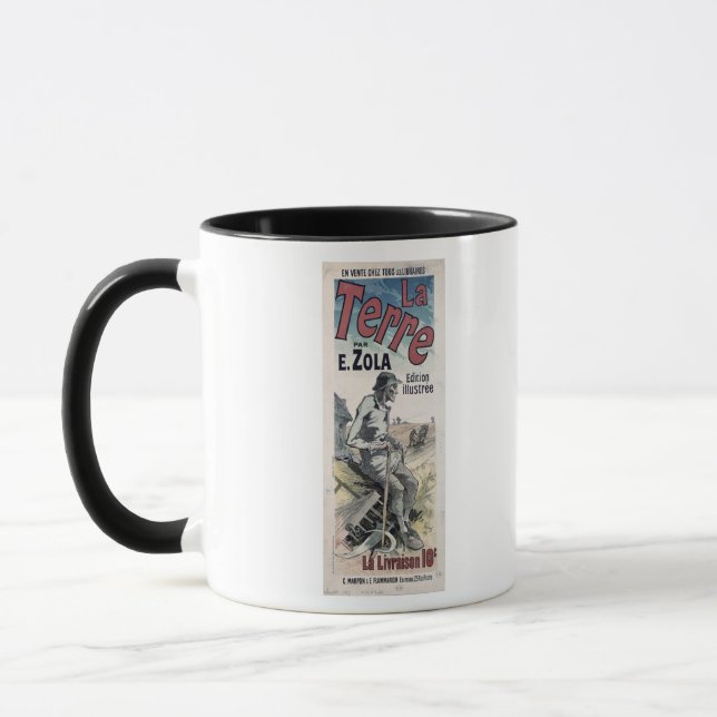 Poster advertising 'La Terre' by Emile Zola, 1889 Mug (Left)