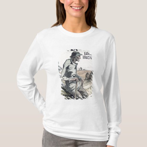 Poster advertising La Terre by Emile Zola 1889 T_Shirt