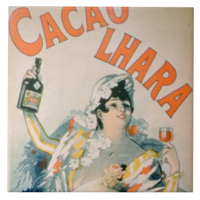 Poster advertising 'Lhara Creme de Cacao', Digon ( Tile (Front)