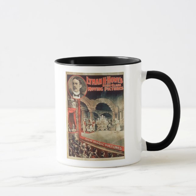 Poster advertising Lyman H. Howe's 'High Class Mov Mug (Right)