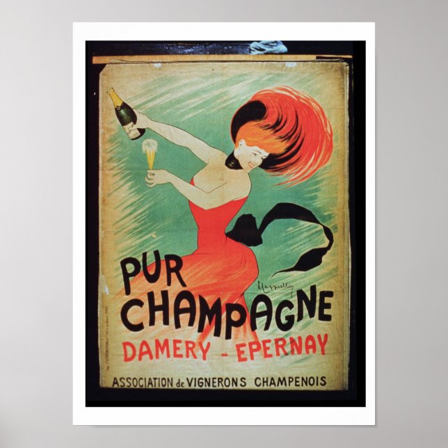 Poster advertising 'Pur Champagne', from Damery, E (Front)