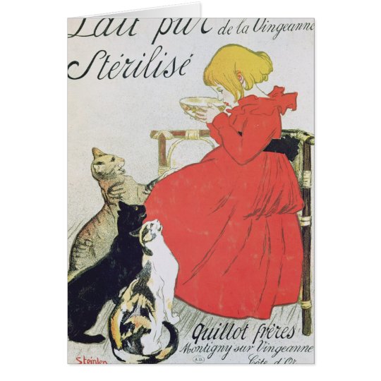 Poster advertising Pure Sterilised Milk Card