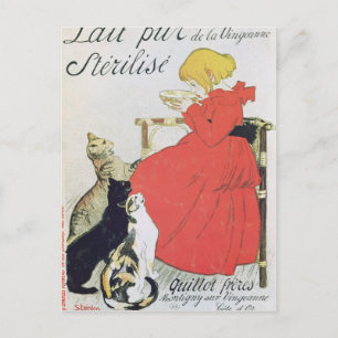 Poster advertising Pure Sterilised Milk Postcard