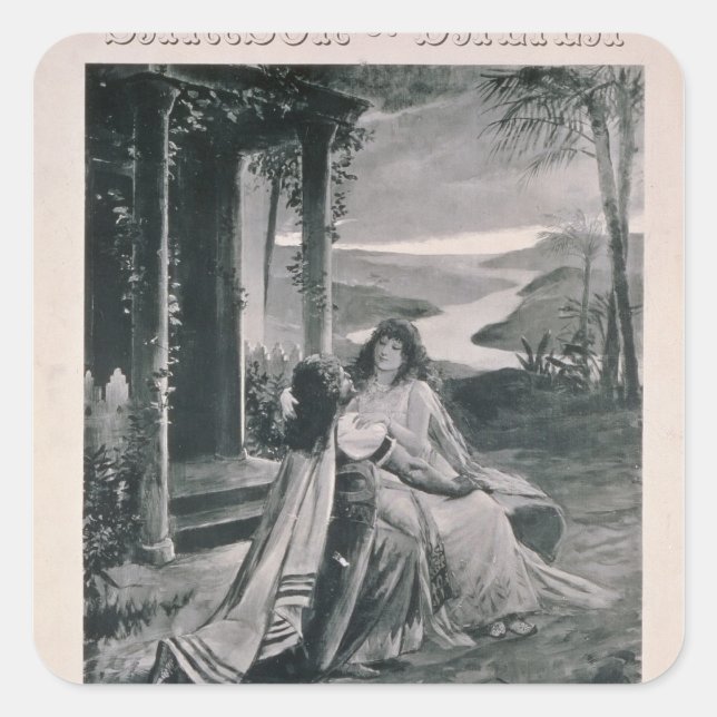 Poster advertising 'Samson and Dalila' Square Sticker (Front)