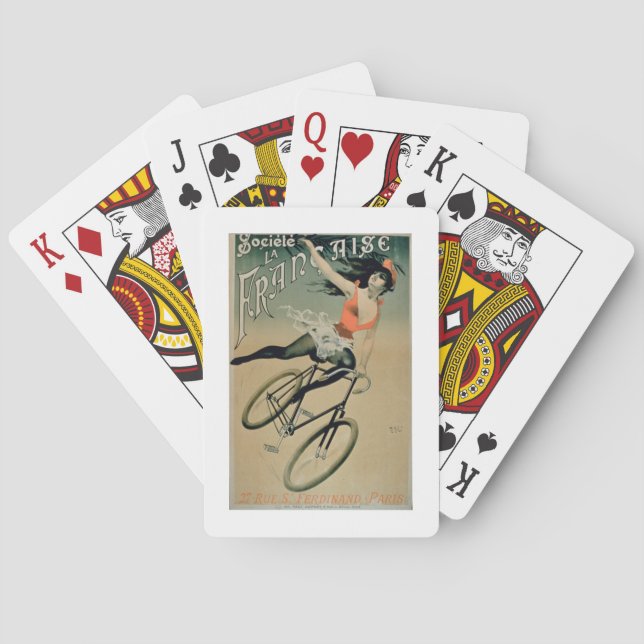 Poster advertising 'Societe La Francaise', Paris ( Poker Cards (Back)
