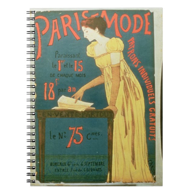 Poster advertising subscriptions to 'Paris Mode' M Notebook (Front)