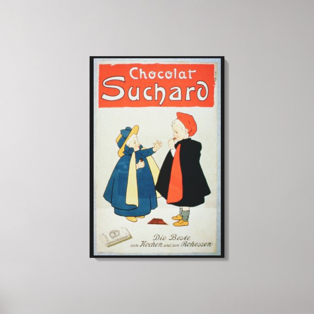 Poster advertising 'Suchard Chocolate' (colour lit Canvas Print (Front)