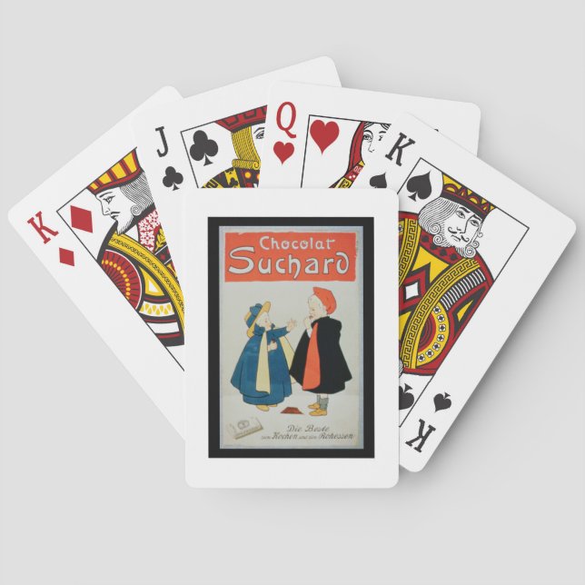 Poster advertising 'Suchard Chocolate' (colour lit Poker Cards (Back)