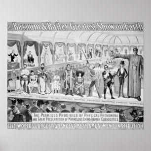 Poster advertising, 'The Barnum and Bailey