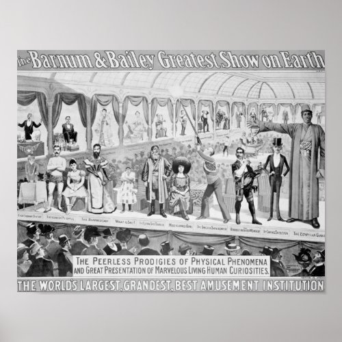 Poster advertising The Barnum and Bailey