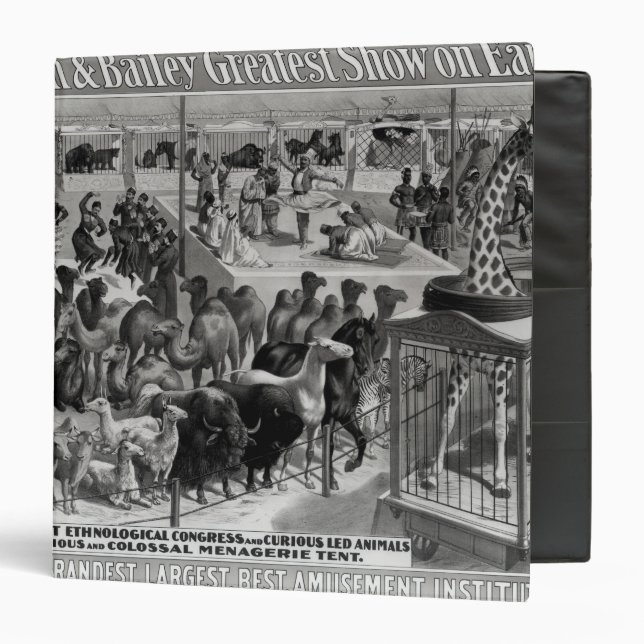 Poster advertising, 'The Barnum and Bailey 3 Ring Binder (Front/Inside)