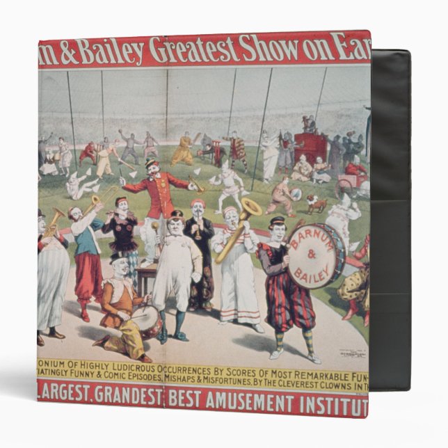 Poster advertising the Barnum Binder (Front/Inside)