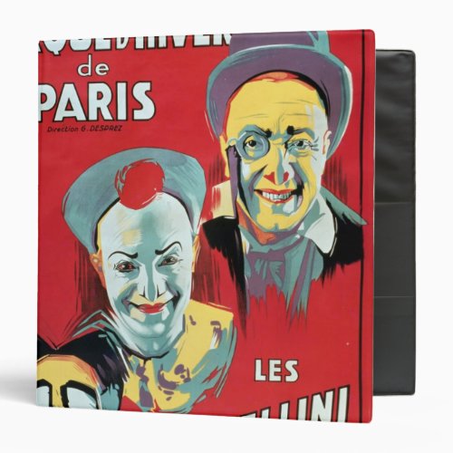 Poster advertising the Cirque dHiver de Paris 3 Ring Binder