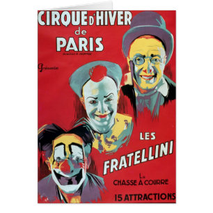 Poster advertising the 'Cirque d'Hiver de Paris' Cards