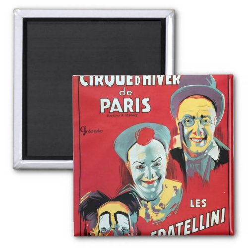 Poster advertising the Cirque dHiver de Paris Magnet