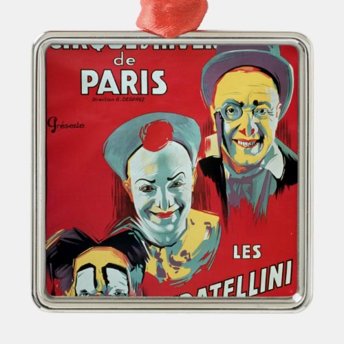 Poster advertising the Cirque dHiver de Paris Metal Ornament