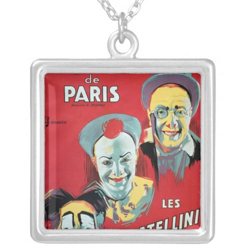 Poster advertising the Cirque dHiver de Paris Silver Plated Necklace