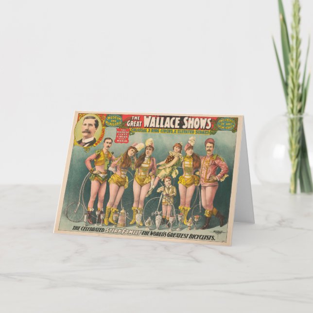 Poster Advertising The Great Wallace Shows Circus Card (Front)