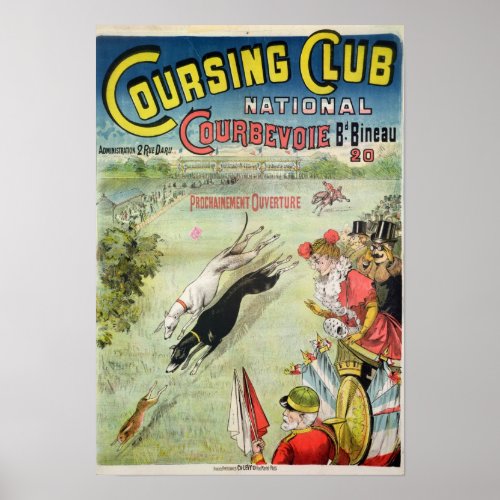 Poster advertising the opening of Coursing