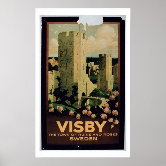 Poster advertising the town of Visby, Sweden (colo (Front)