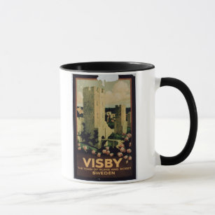 Poster advertising the town of Visby, Sweden (colo Mug