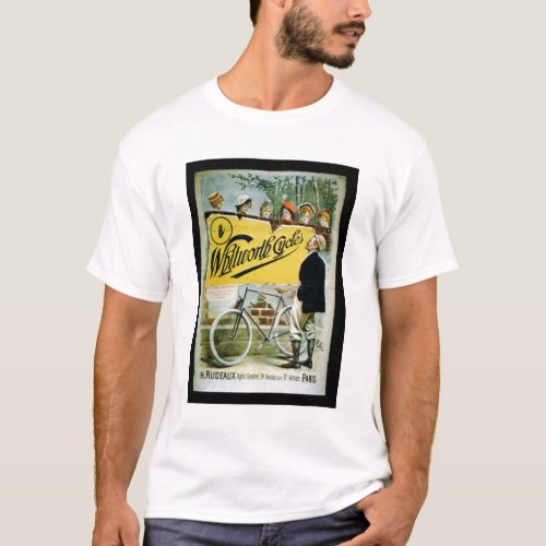Poster advertising Whitworth Cycles Paris colo T_Shirt