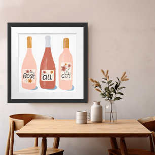 Póster Amantes del Rosa ALL Day Wine