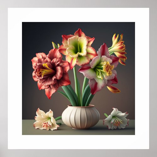 Poster Amaryllis Flowers