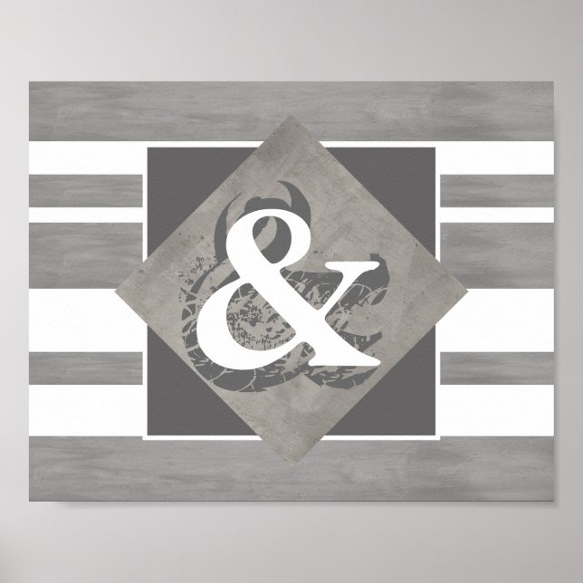 poster ampersand gray and white distressed (Front)