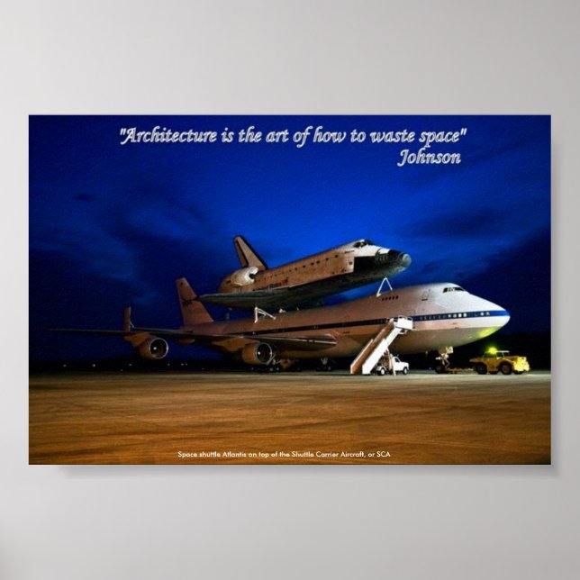 Poster, "Architecture is the art...waste space" Poster (Front)