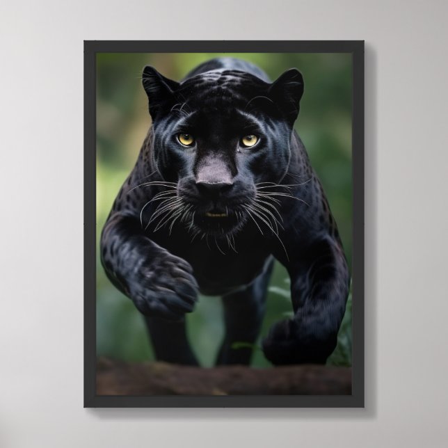 Poster Art Black Leopard (Framed Front)