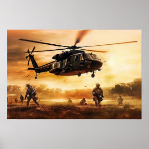 Poster Art Military Action Scene