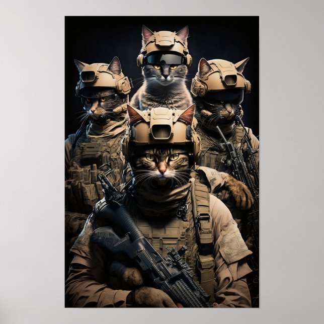 Poster Art Military Cats (Front)