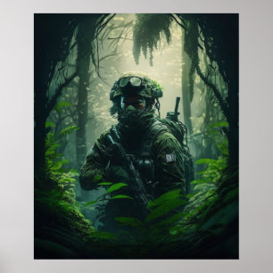 Poster Art Military Soldier