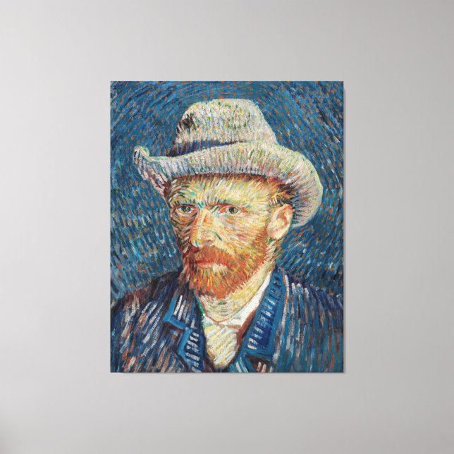 Poster Auto portrait of Van Gogh Canvas Print (Front)