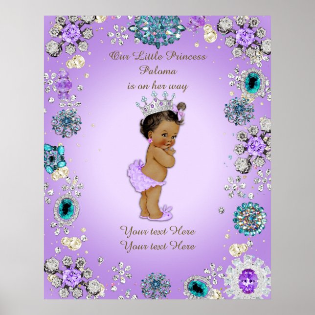 Poster Baby Girl, Lavender, (Front)
