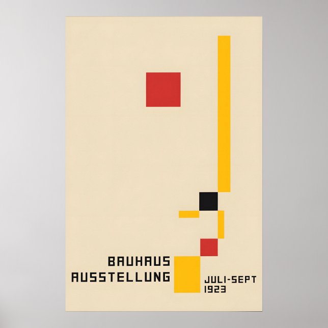 Poster Bauhaus Design Exhibition 1923 Germany (Front)