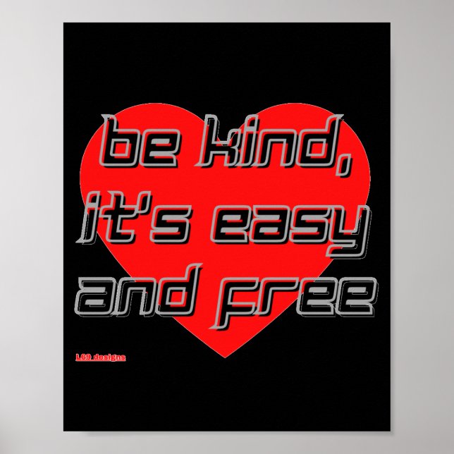 poster  "BE KIND,..." (Front)