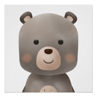 Poster Bear - baby bedroom decoration