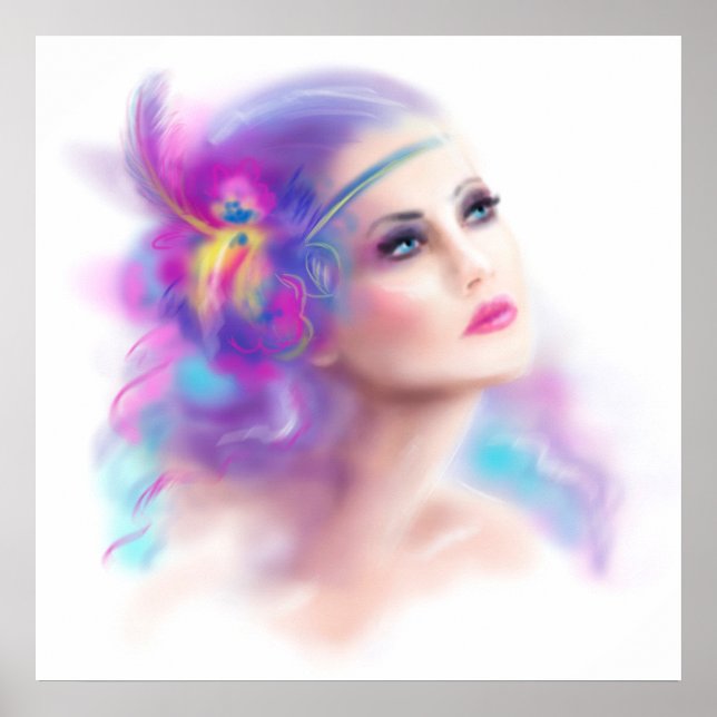 poster beautiful woman portrait (Front)