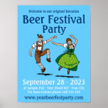 Poster Beer Festival Party Dancing Bavarian Couple at Zazzle