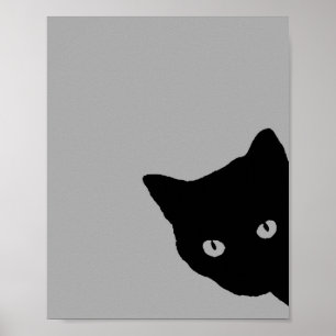 Póster Black Cat Side Look